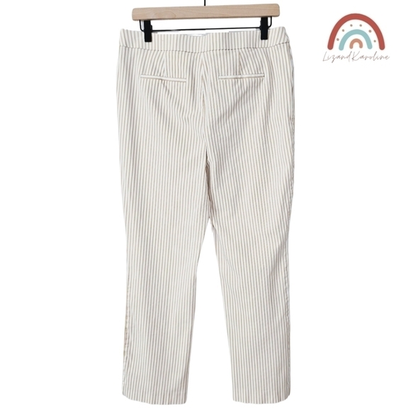 Chico's Secret Stretch Striped Straight Leg Slimming Pants - Picture 4 of 12